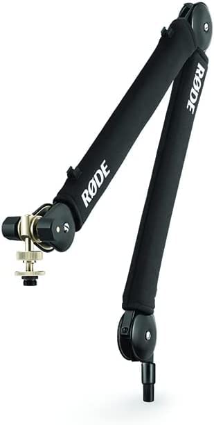Rode PSA1+ Pro Studio Boom Arm with ZAYKiR Microphone Stand Extension - Professional Podcasting & Streaming Mic Mount for Home Studio, Voice Recording, YouTube, Gaming Setup