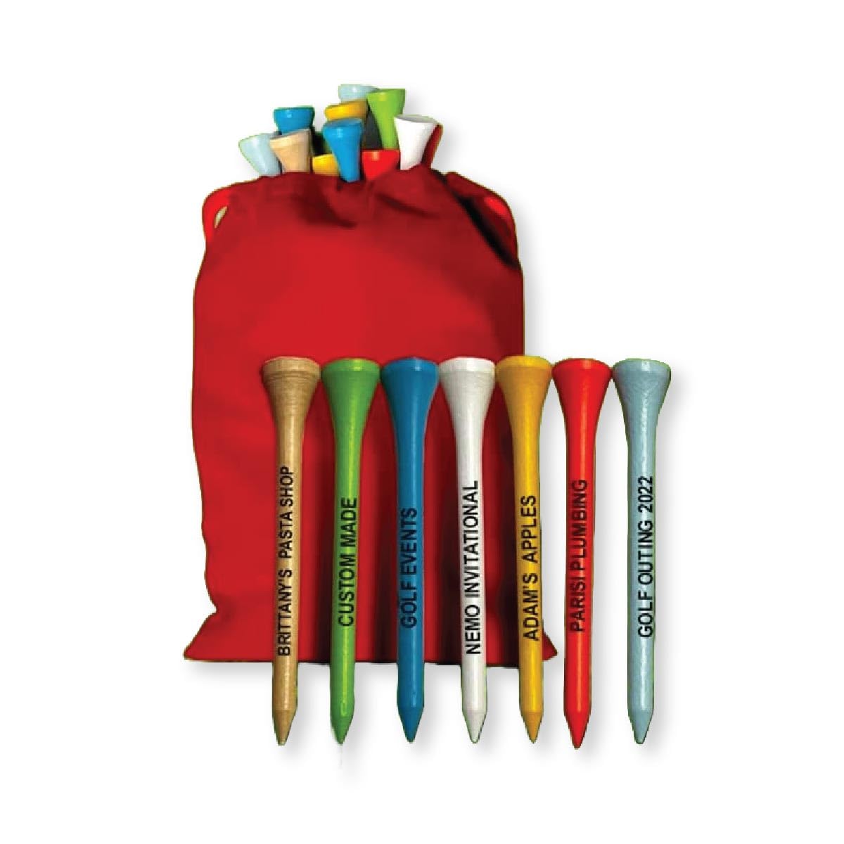 Personalized Golf Tees in A Pouch - Custom Engraved Golf Accessories for Men & Women - Perfect Golf Gift for Birthday, Father's Day & Tournaments - Ideal for Driving Range & Course Play