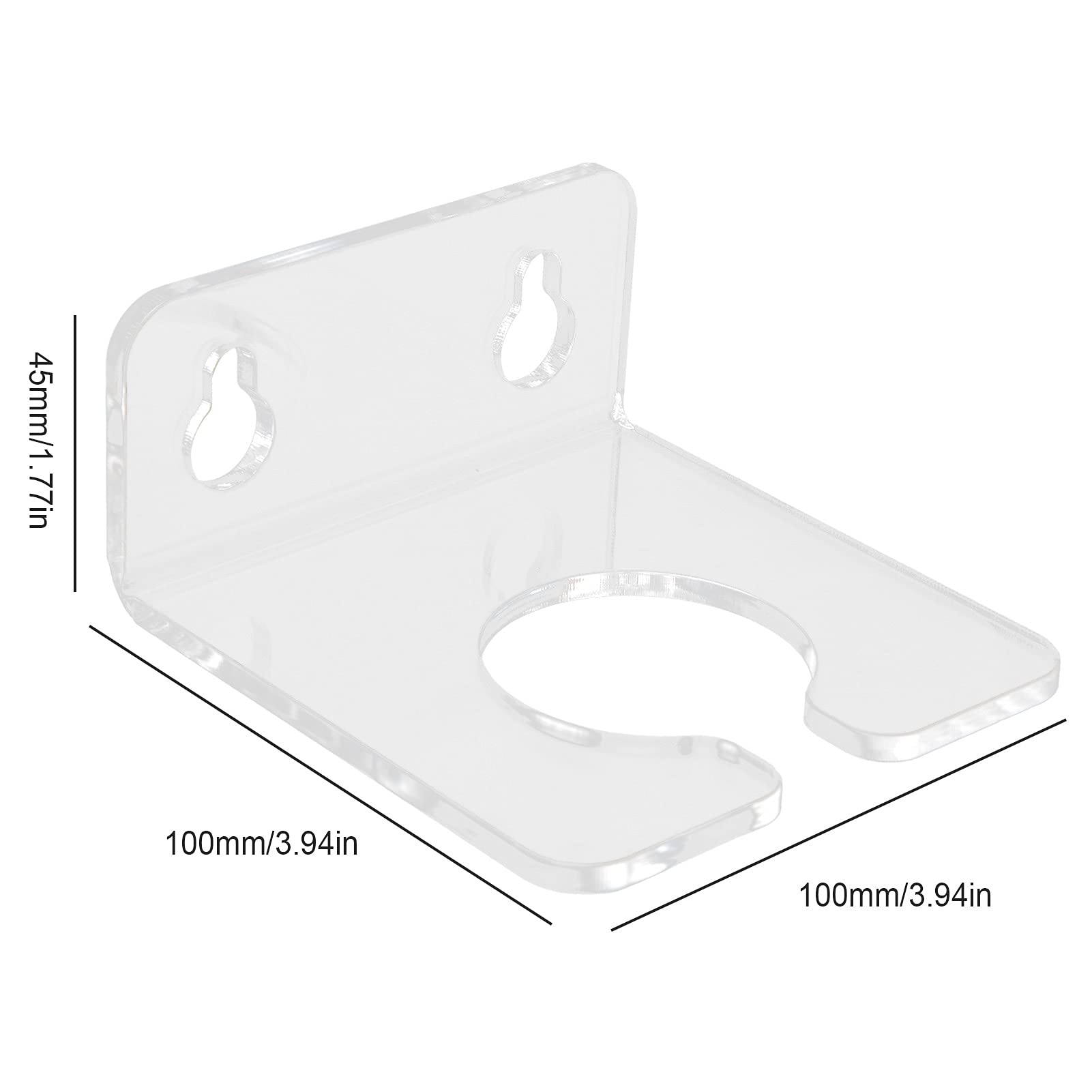 3.94×1.77in Transparent Acrylic Wine Glass Holder with Suction Cups - Portable Beer & Wine Cup Rack for Shower, Bathroom, Bathtub & Kitchen Storage (4.8cm/1.89in Hole Diameter) - Perfect for Small Spaces & Home Organization