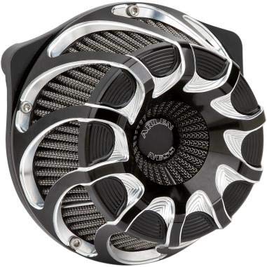 Arlen Ness 18-983 Inverted Series Air Cleaner Kit - Drift Style - Black - High Performance Air Filter for Harley Davidson Motorcycles - Perfect for Cruisers and Custom Bike Builds