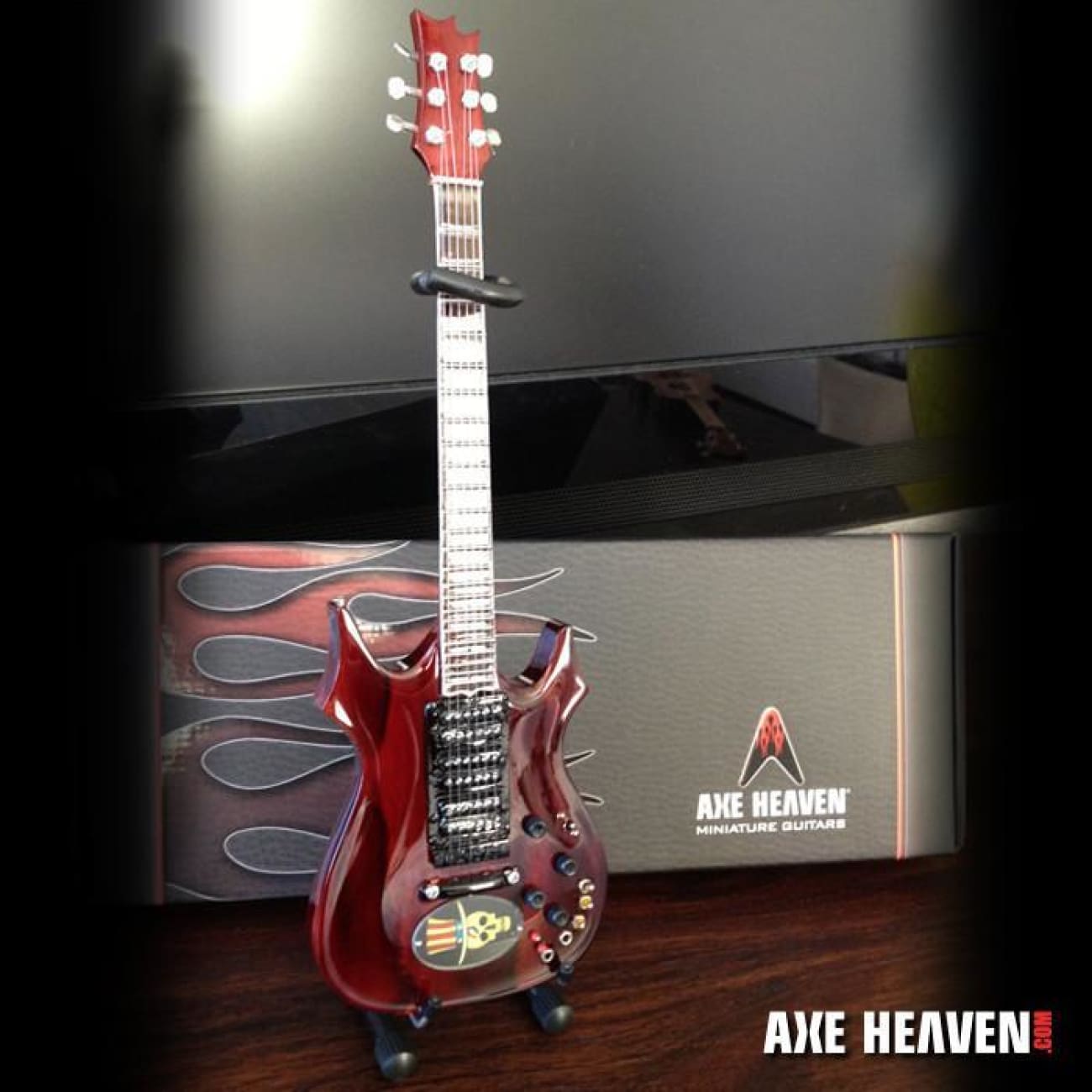 Jerry Garcia Top Hat Dead Head Tribute Mini Guitar Replica - Collectible Music Memorabilia for Grateful Dead Fans & Guitar Enthusiasts - Perfect for Home Decor, Music Room Display, and Gift Giving