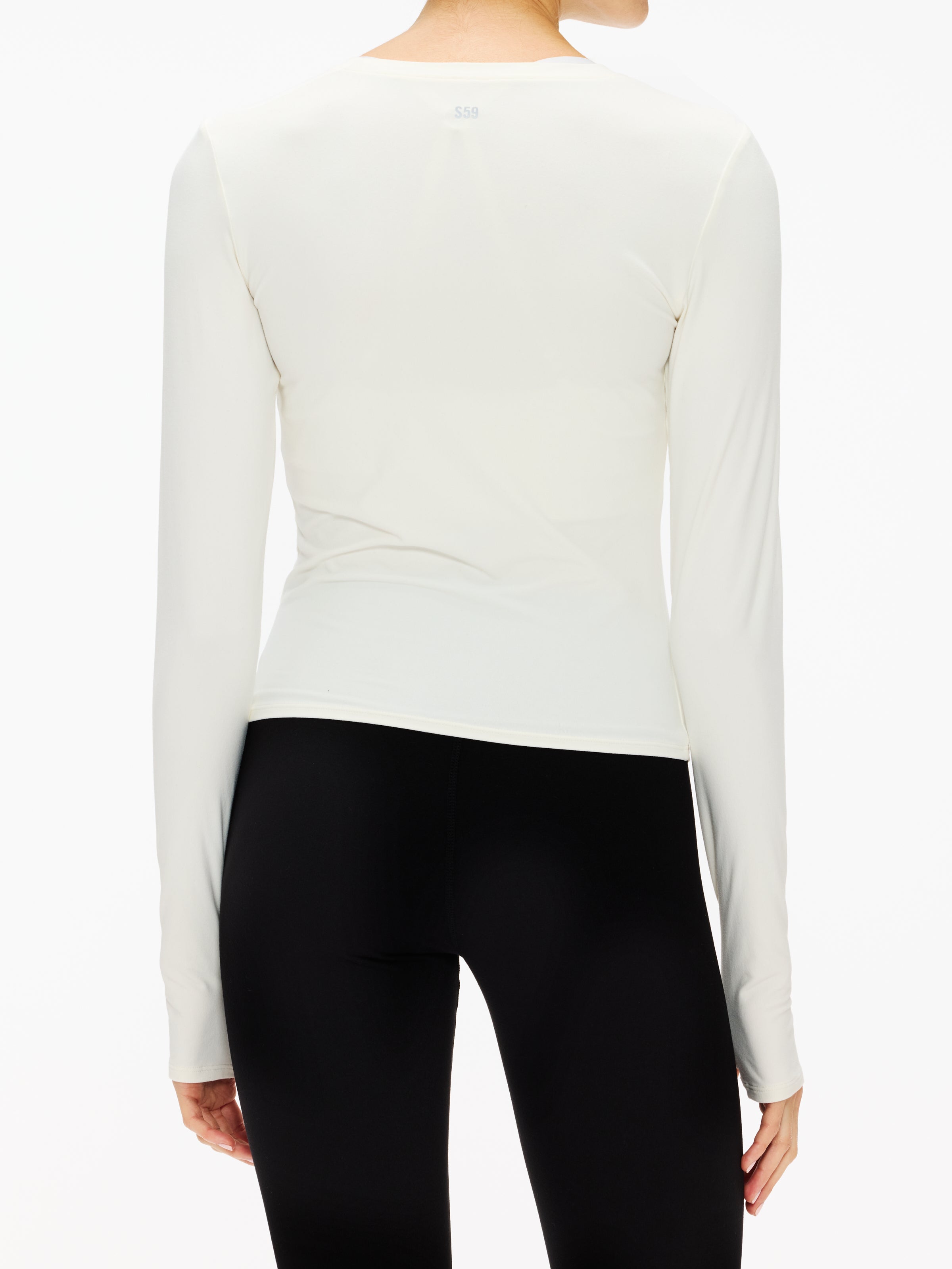 Splits59 Airweight Lite Long Sleeve Waist Length Workout Top - Women's Lightweight Yoga & Running Shirt for Gym, Pilates & Active Lifestyle