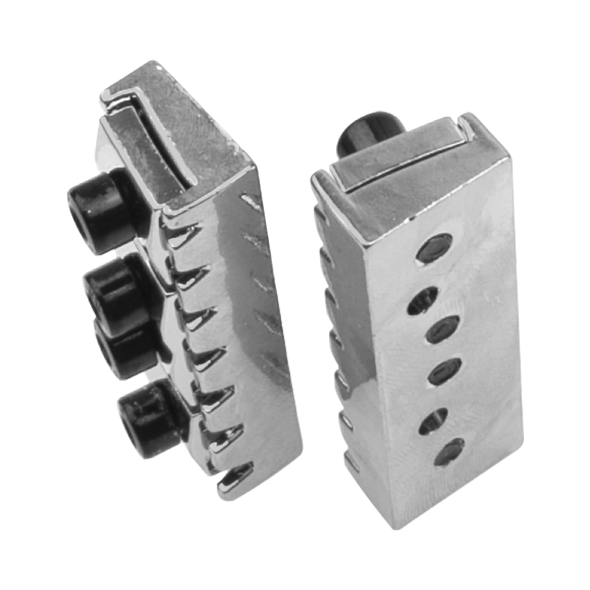 2Pcs Yootones 7 String Electric Guitar Locking Nut - 48mm Floyd Rose Tremolo Bridge Compatible Replacement Part (Silver) | Perfect for Guitar Maintenance & Upgrades