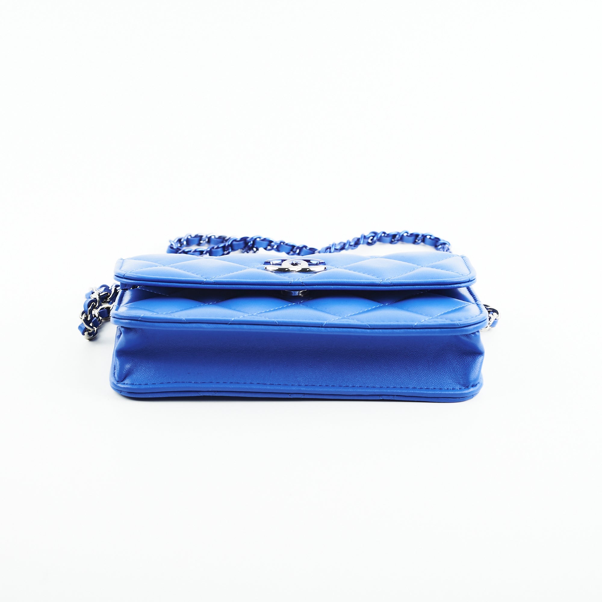 Chanel Mini Seasonal Flap Bag in Lambskin Leather - Elegant Blue Crossbody Bag for Women | Perfect for Date Night, Parties & Special Occasions