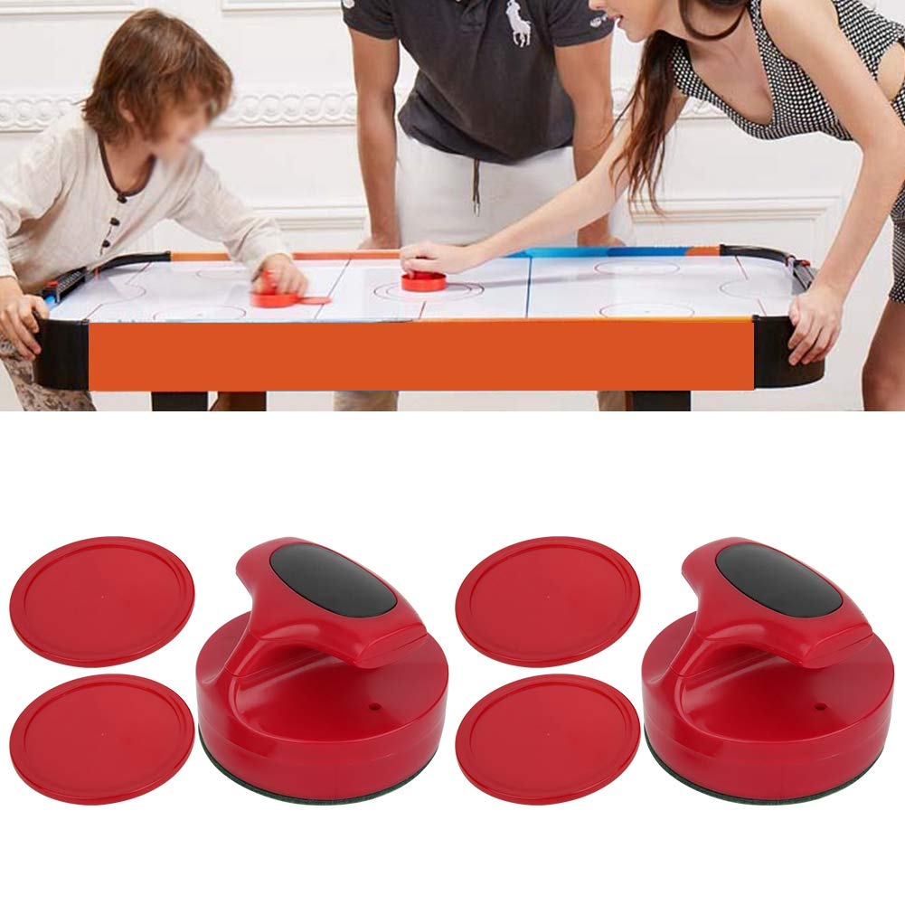 94mm Air Hockey Pushers Set - 2 Large Paddles with 4 Air Hockey Pucks for Table Top Game | Perfect for Family Game Nights & Arcade Style Entertainment