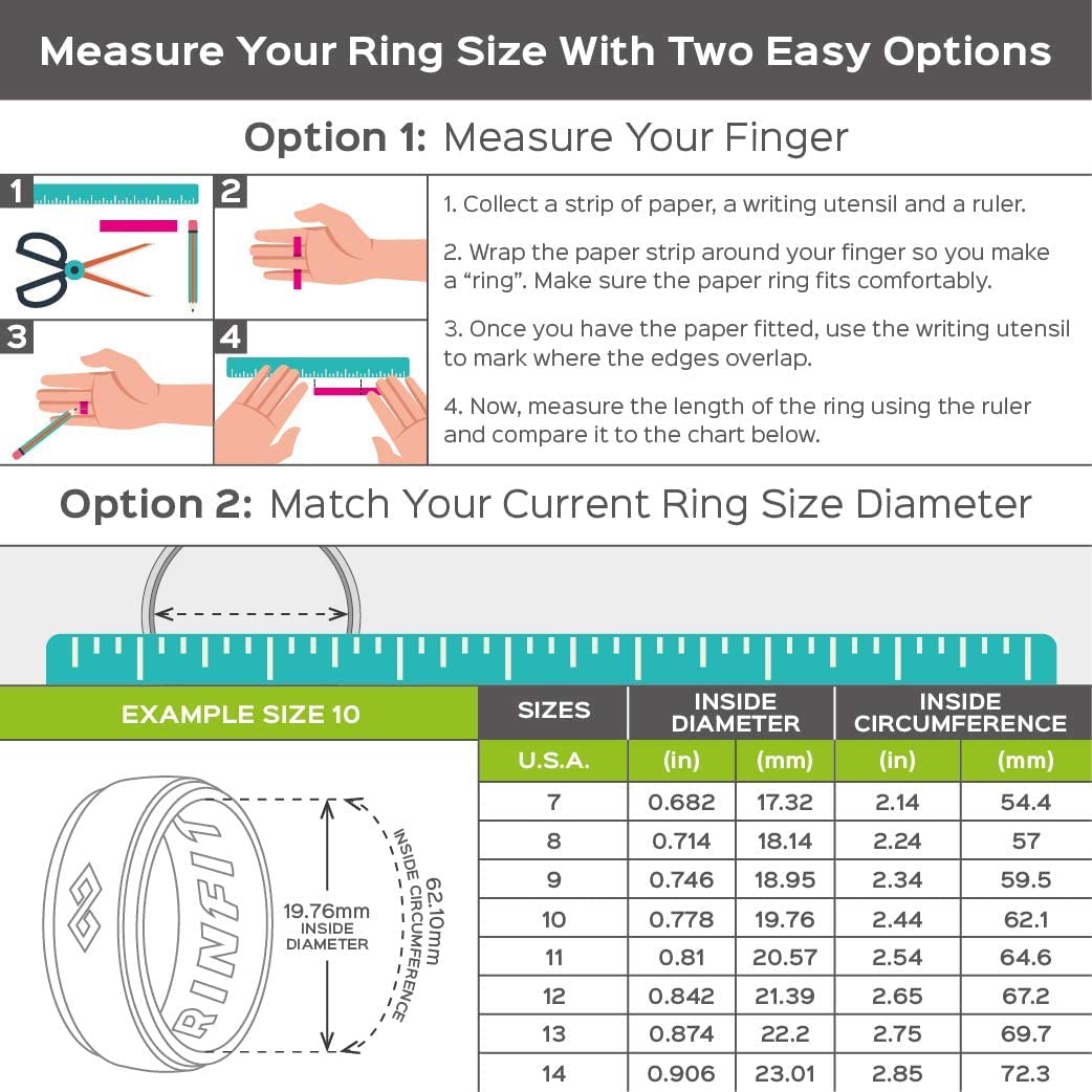 Rinfit 9mm Silicone Wedding Rings for Men - Durable & Comfortable for Gym & Swimming