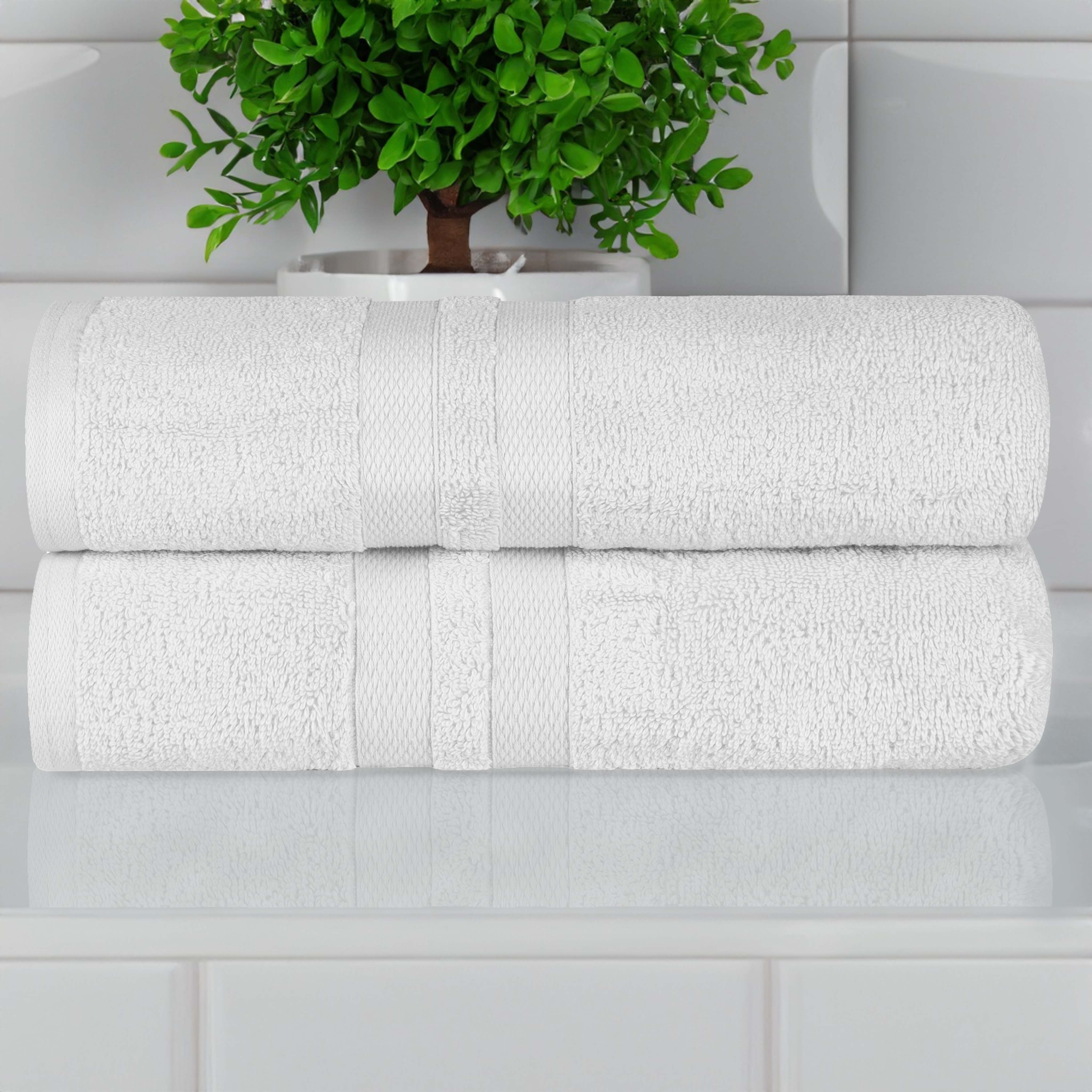 Ultra Soft Cotton Quick Dry Bath Towel Set of 2 - Absorbent & Plush for Spa, Pool & Gym - Luxury Bathroom Essentials