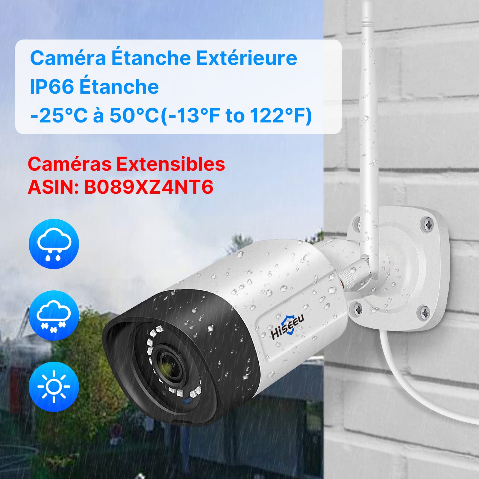 Hiseeu 8CH Wireless Security Camera System with 2K Resolution & 2-Way Audio - 4x3MP Waterproof WiFi CCTV Cameras, Night Vision, Motion Detection, Instant Alerts, Remote Viewing via Phone & PC, Includes 1TB HDD - Ideal for Home, Office, and Outdoor Surveillance