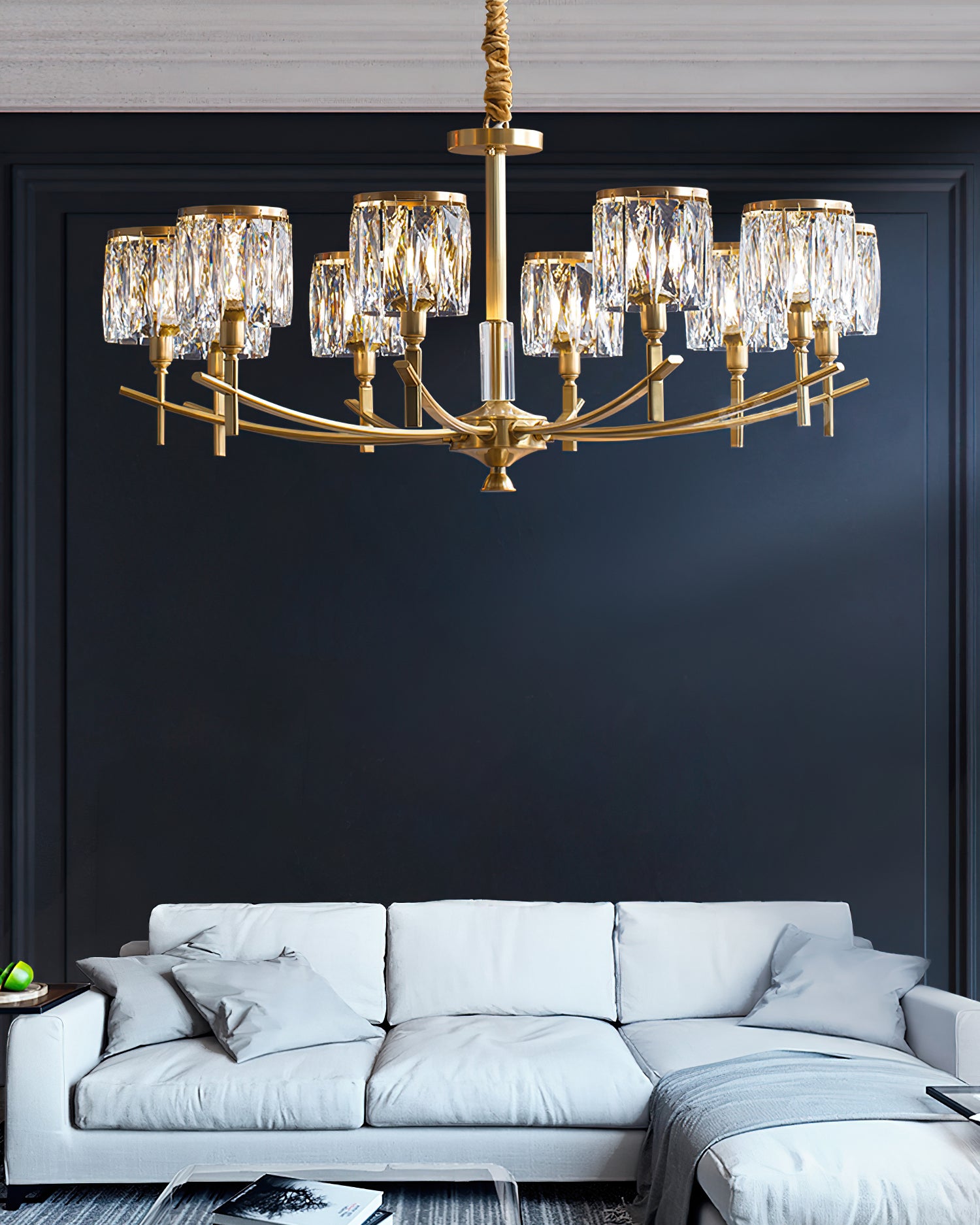Crystal Prism Chandelier - Elegant Ceiling Light Fixture for Dining Room, Bedroom & Living Room Decor | Modern Home Lighting Solution