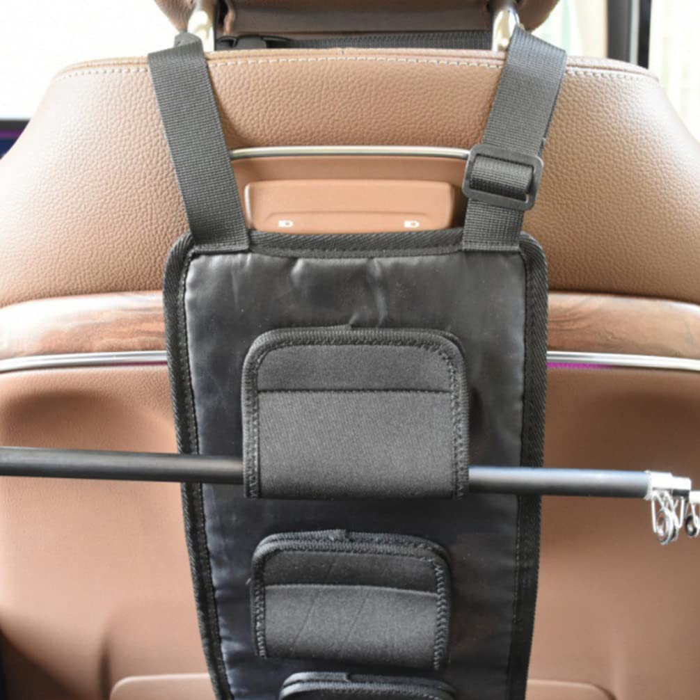 VICASKY 2-Pack Car Fishing Rod Storage Bag - Adjustable Back Seat Organizer with Neoprene Padding | Perfect for Vehicle Fishing Gear & Phone Stand | Ideal for Road Trips, Camping & Outdoor Adventures