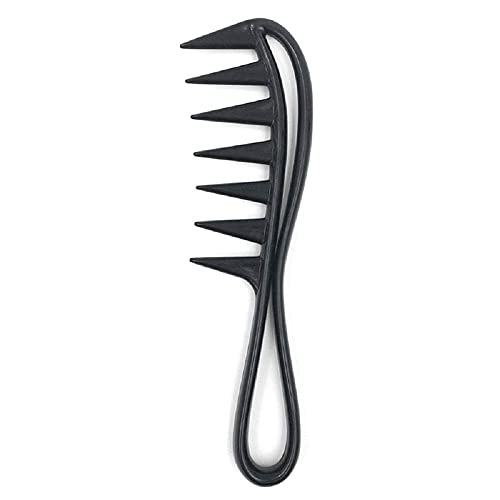 Professional Salon Wide Teeth Shark Comb - Plastic Detangling & Massage Hair Styling Tool for Curly & Thick Hair | Perfect for Home & Professional Hairdressing