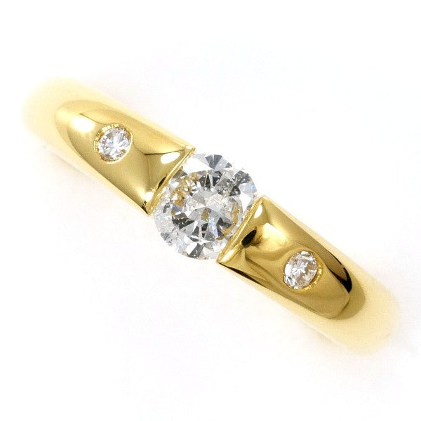 18K Yellow Gold Diamond Ring for Women - Elegant Solitaire Engagement & Wedding Band - Perfect for Proposals, Anniversaries, and Special Occasions