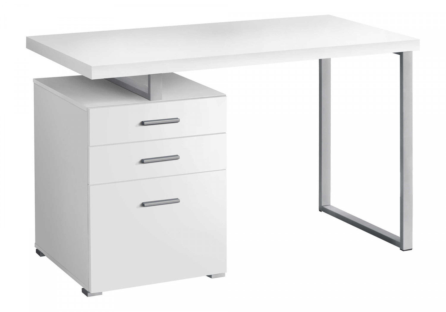 Olen Desk - Modern White Office Desk for Home & Workspace | Ergonomic Study & Computer Desk for Small Spaces