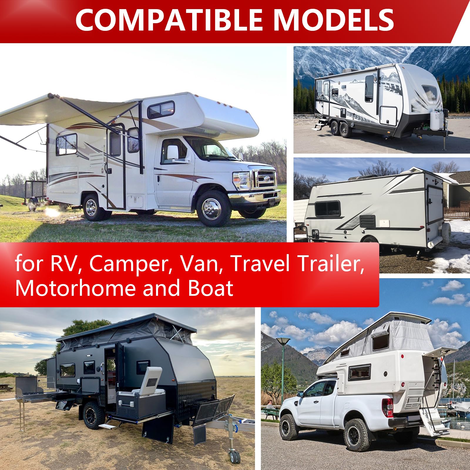 RV Outdoor Shower Kit - Exterior Waterproof Shower Box for Campers, Trailers, Vans & Boats | Durable Black Design | Perfect for RV Parks, Beach Trips & Off-Grid Living