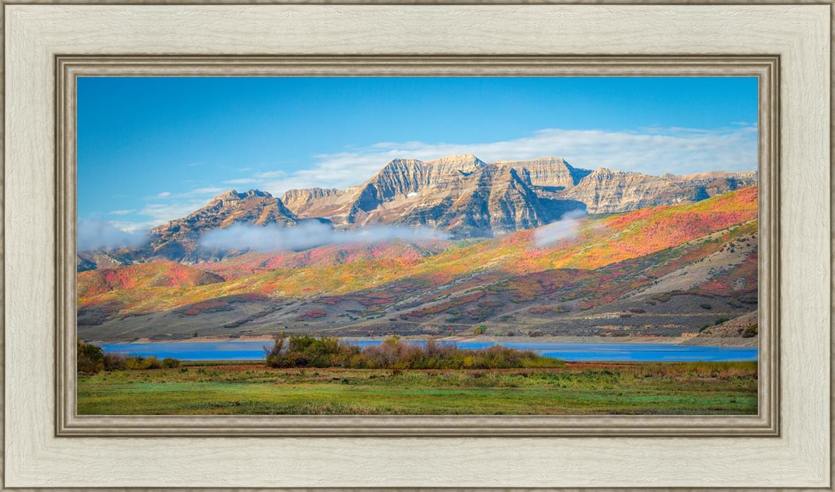 Autumn Splendor Over Timpanogos - Stunning Fall Landscape Photography Print for Home & Office Wall Decor | Perfect for Living Rooms, Bedrooms & Gifts