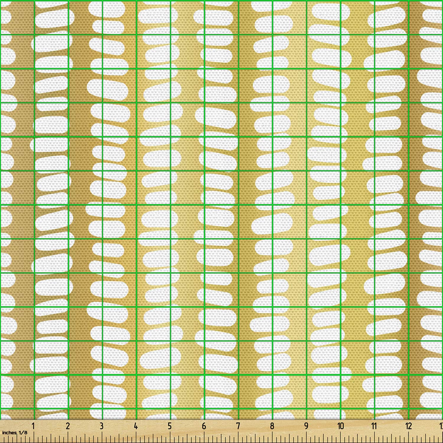 Ambesonne Abstract Fabric by The Yard - Scrapbook Style Geometric White Dashes Artwork for Upholstery, Home Decor & DIY Crafts | 10 Yards Pale Coffee | Perfect for Christmas Decor, Throw Pillows & Table Runners