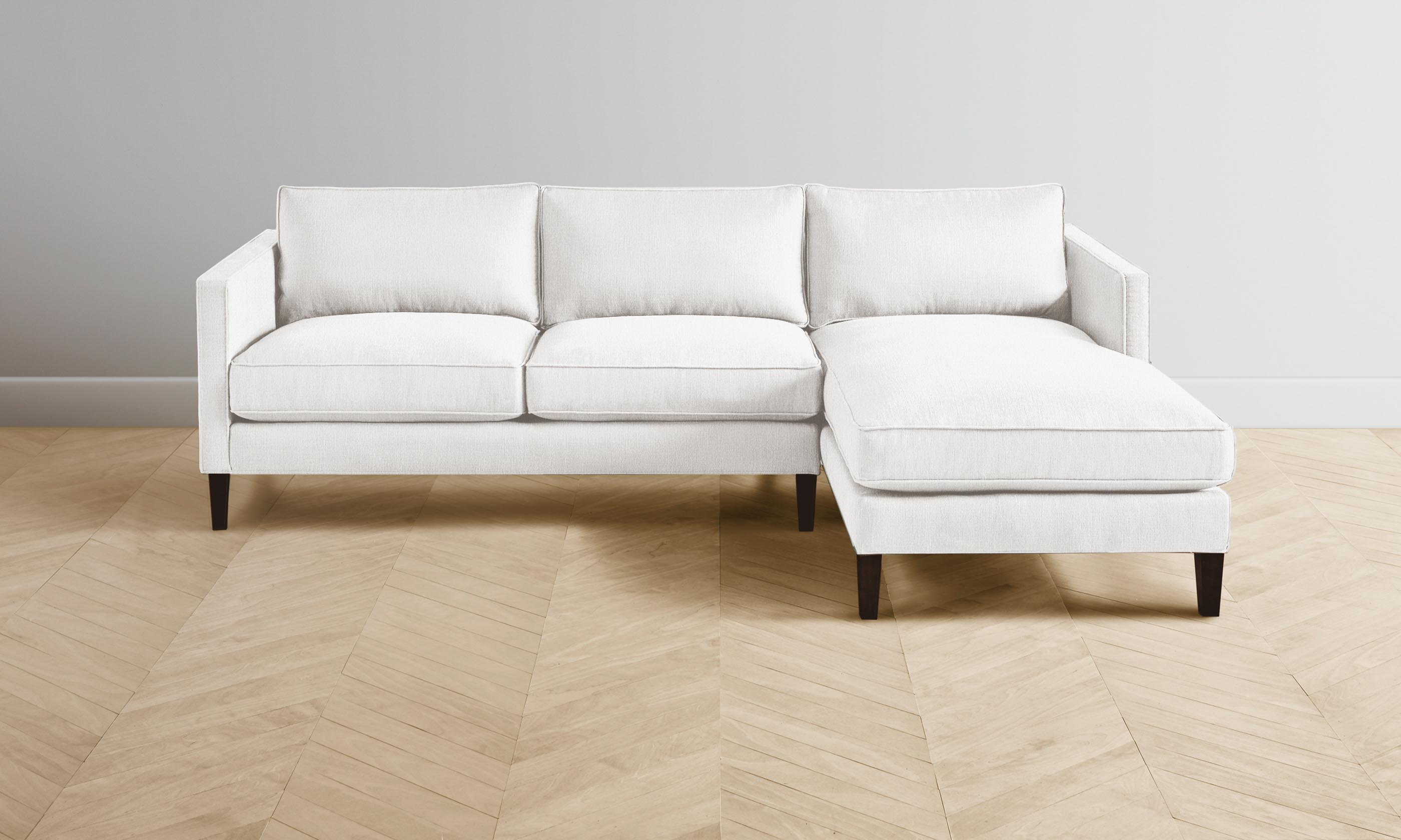 Crosby Sectional Sofa - Performance Bouclé Polar Fabric, Modern & Comfortable for Living Room, Family Room, or Lounge Area