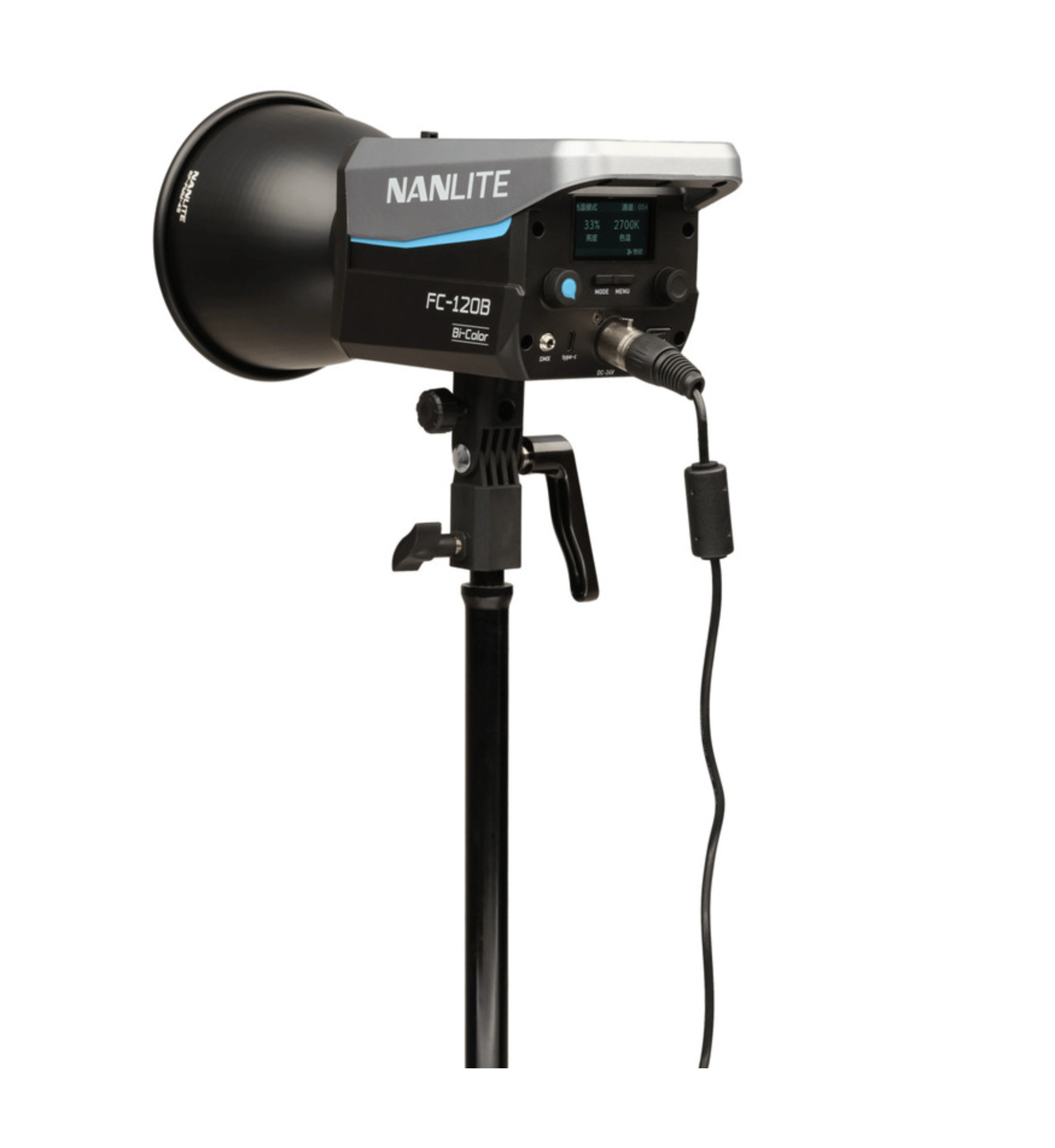 Nanlite FC 120B Bi-Color LED Spotlight - Professional Studio Lighting for Photography & Videography - Perfect for YouTube, Film Sets, and Live Streaming