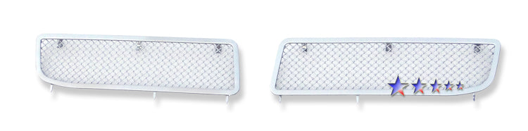 Polished Stainless Steel Lower Mesh Grille for 2005-2010 Chrysler 300C - 1.8mm Thickness with Fog Light Covers | Durable & Stylish Upgrade for Car Front Grille Replacement | Perfect for Car Enthusiasts & Custom Builds