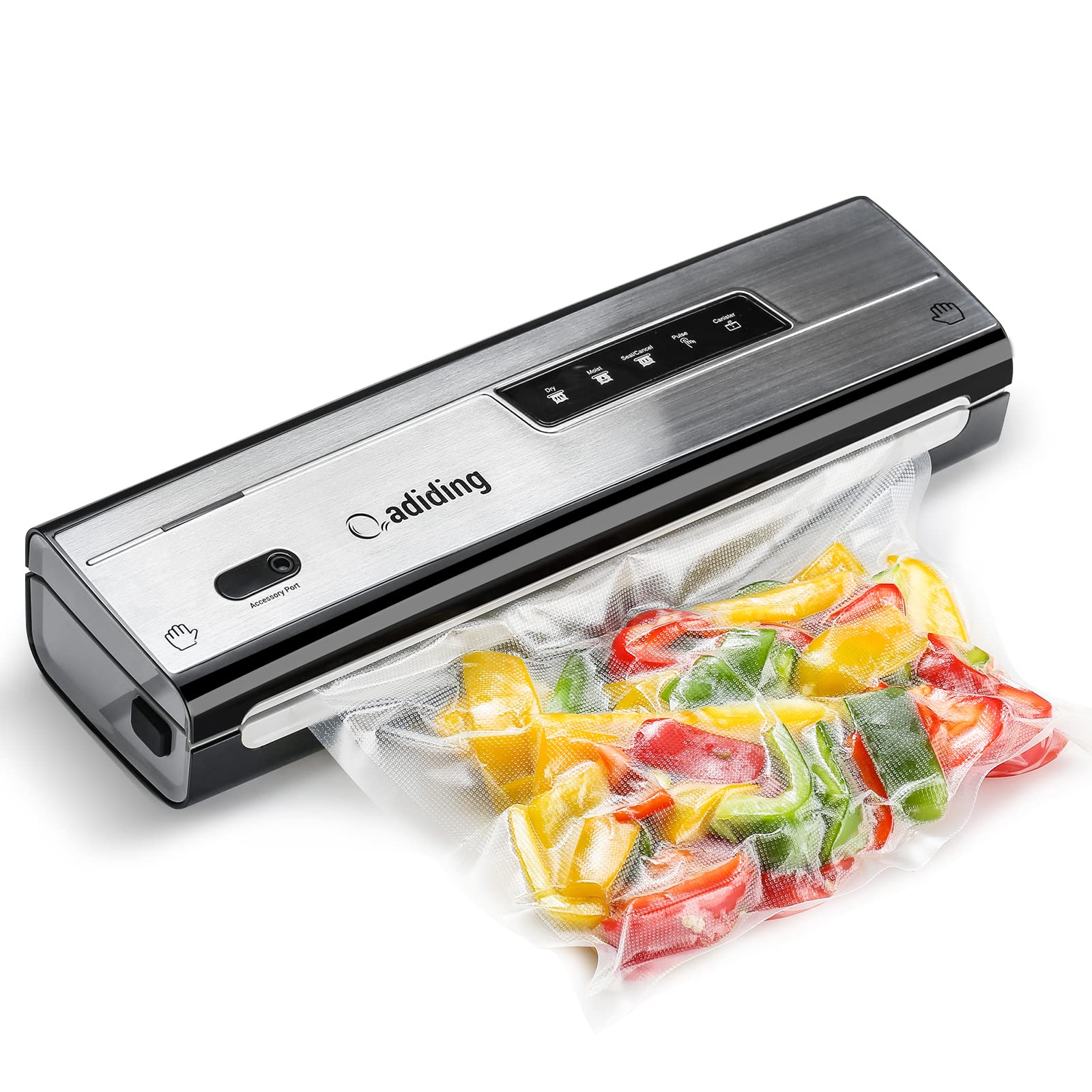Premium Vacuum Sealer Machine for Food Preservation - Powerful Suction, Dry & Moist Sealing Modes, Built-in Cutter & Hose - Perfect for Meal Prep, Sous Vide, Freezing & Long-Term Food Storage