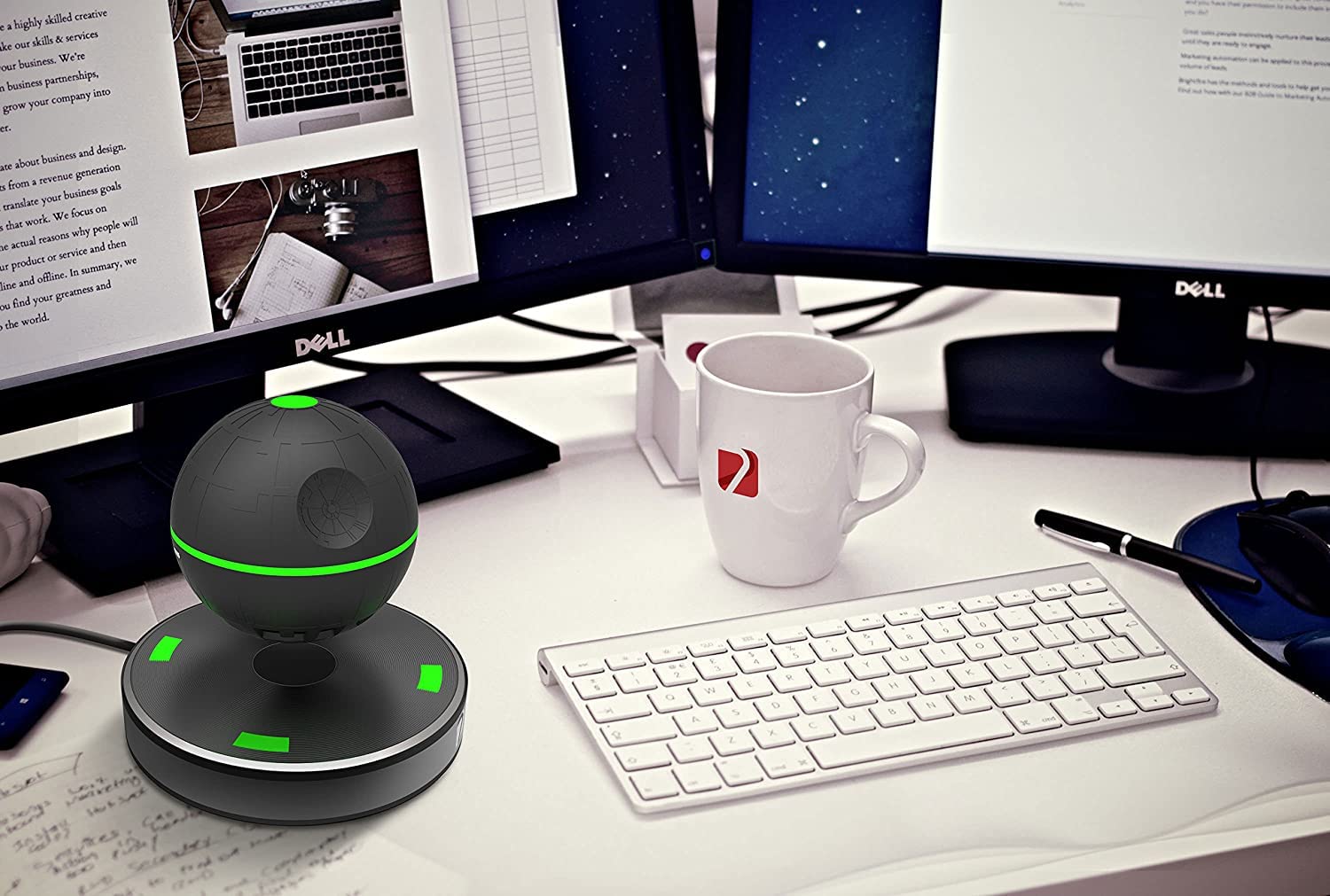 Arc Star Floating Levitating Bluetooth Speaker with NFC, 360° Surround Sound Wireless Speaker for Home, Office, Party - Cool Tech Gadget Gift for Kids, Men & Women (Perfect for Decor, Entertainment & Unique Gifts)