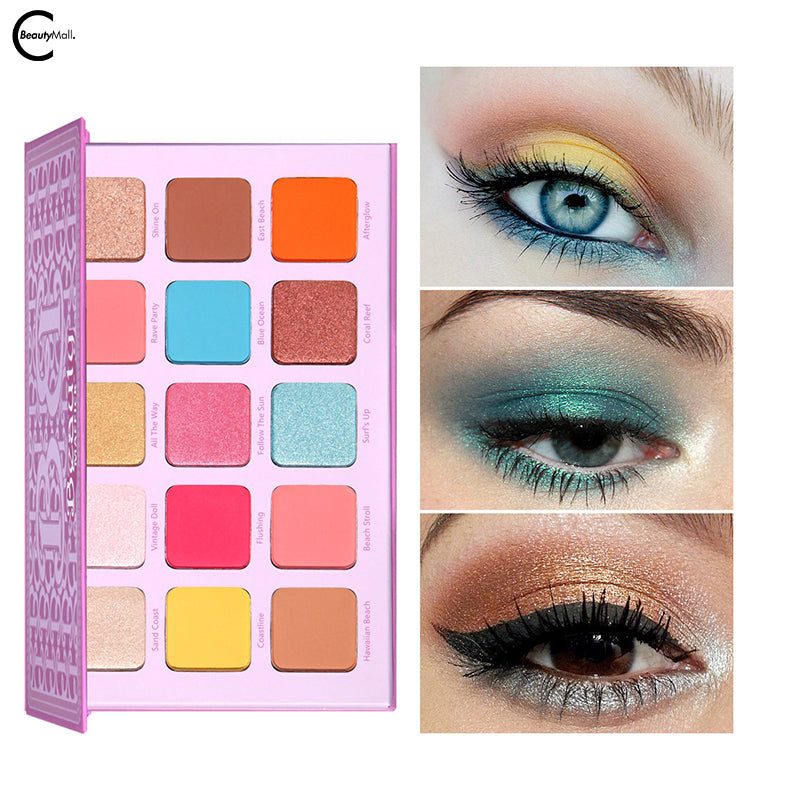 MAFFICK 15-Color Eyeshadow Palette with Matte & Shimmer Shades - Long Lasting Pigmented Makeup for Day & Night Looks - Perfect for Parties, Weddings & Everyday Wear