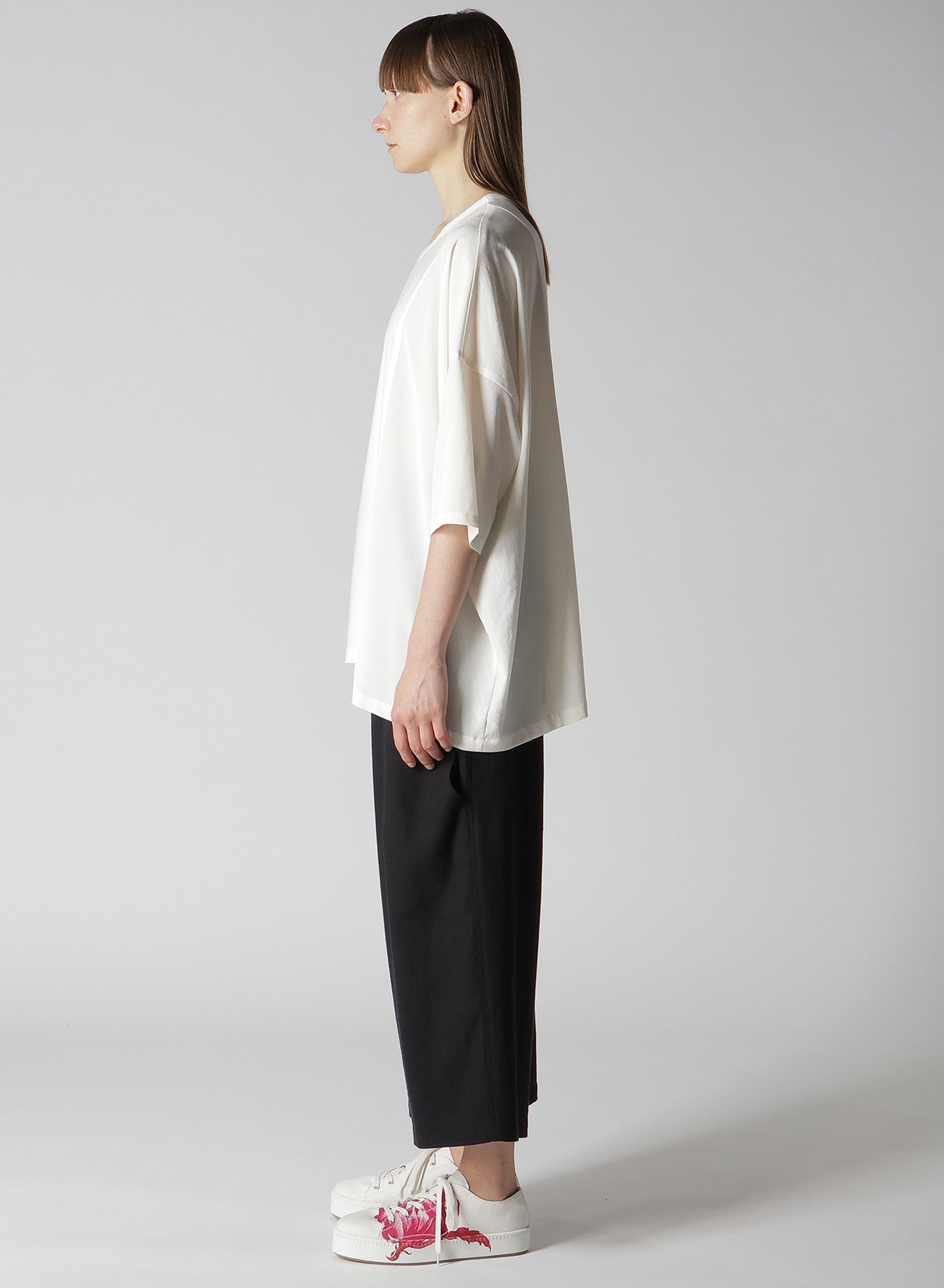 Elegant Crepe de Chine Left Drop Blouse for Women - Soft & Flowy Casual Top for Office, Date Night & Special Occasions