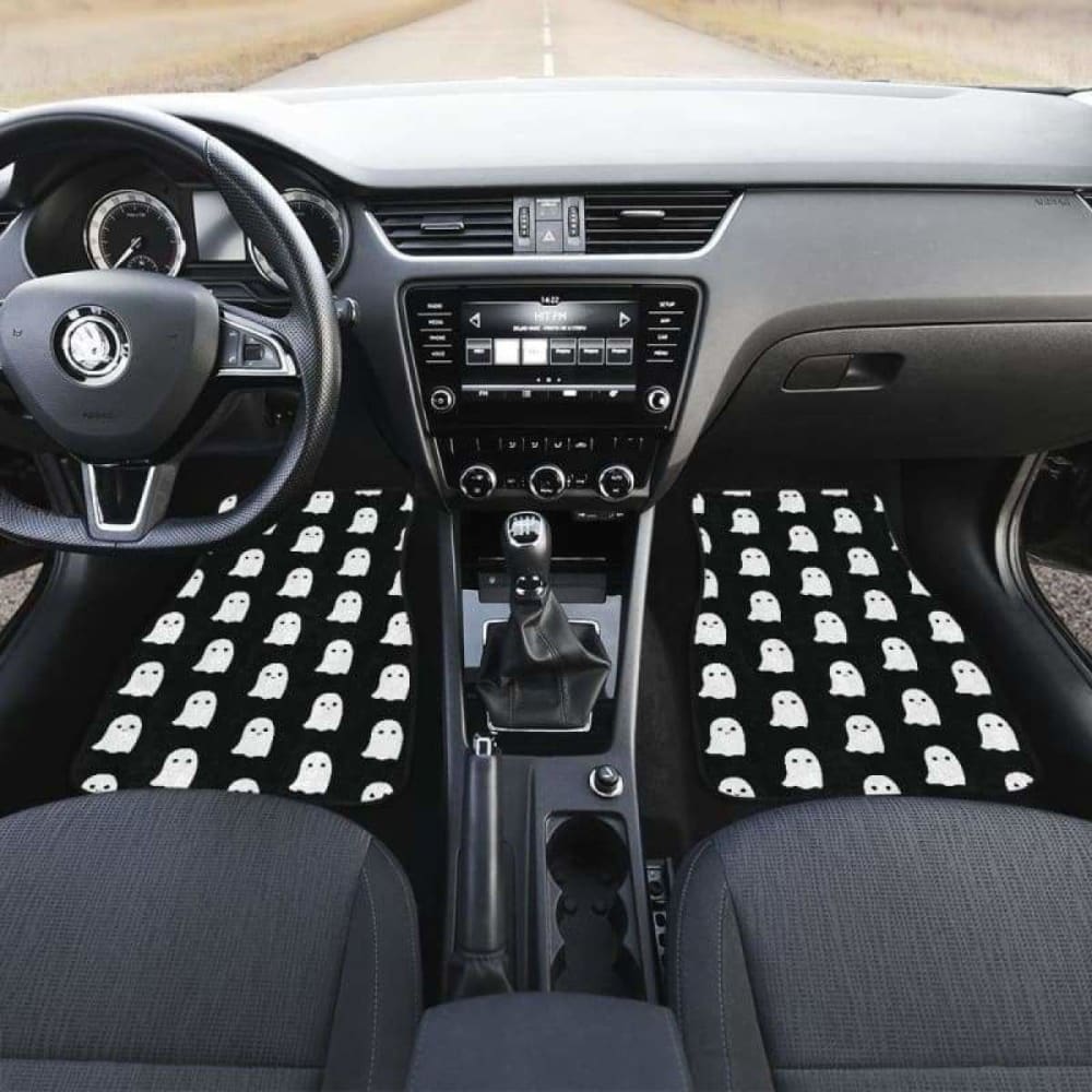 Boo Halloween Car Floor Mats - Non-Slip Custom Fit for Vehicles - Perfect for Halloween Decor & Party Car Accessories