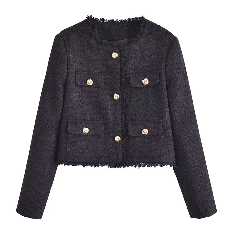 Stylish Women's Autumn Jacket - European & American Fashion Coarse Coat for Fall | Perfect for Outdoor Activities, Travel & Casual Wear