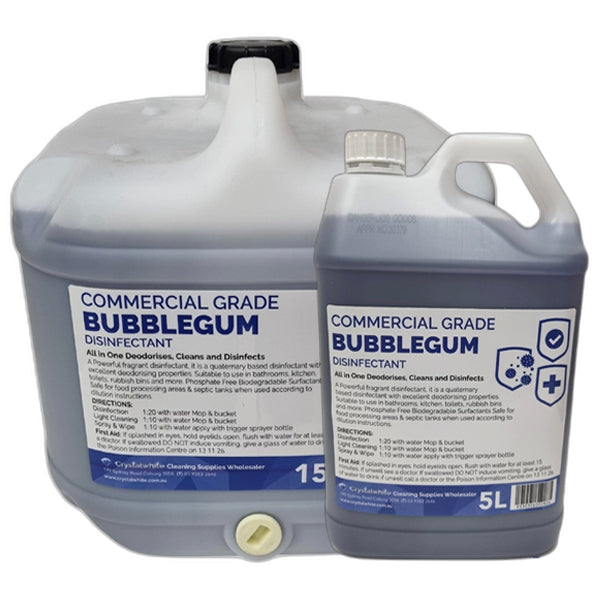 Crystalwhite Bubble Gum Scent Commercial Grade Disinfectant Spray - Kills 99.9% Germs | Ideal for Schools, Gyms & Office Cleaning