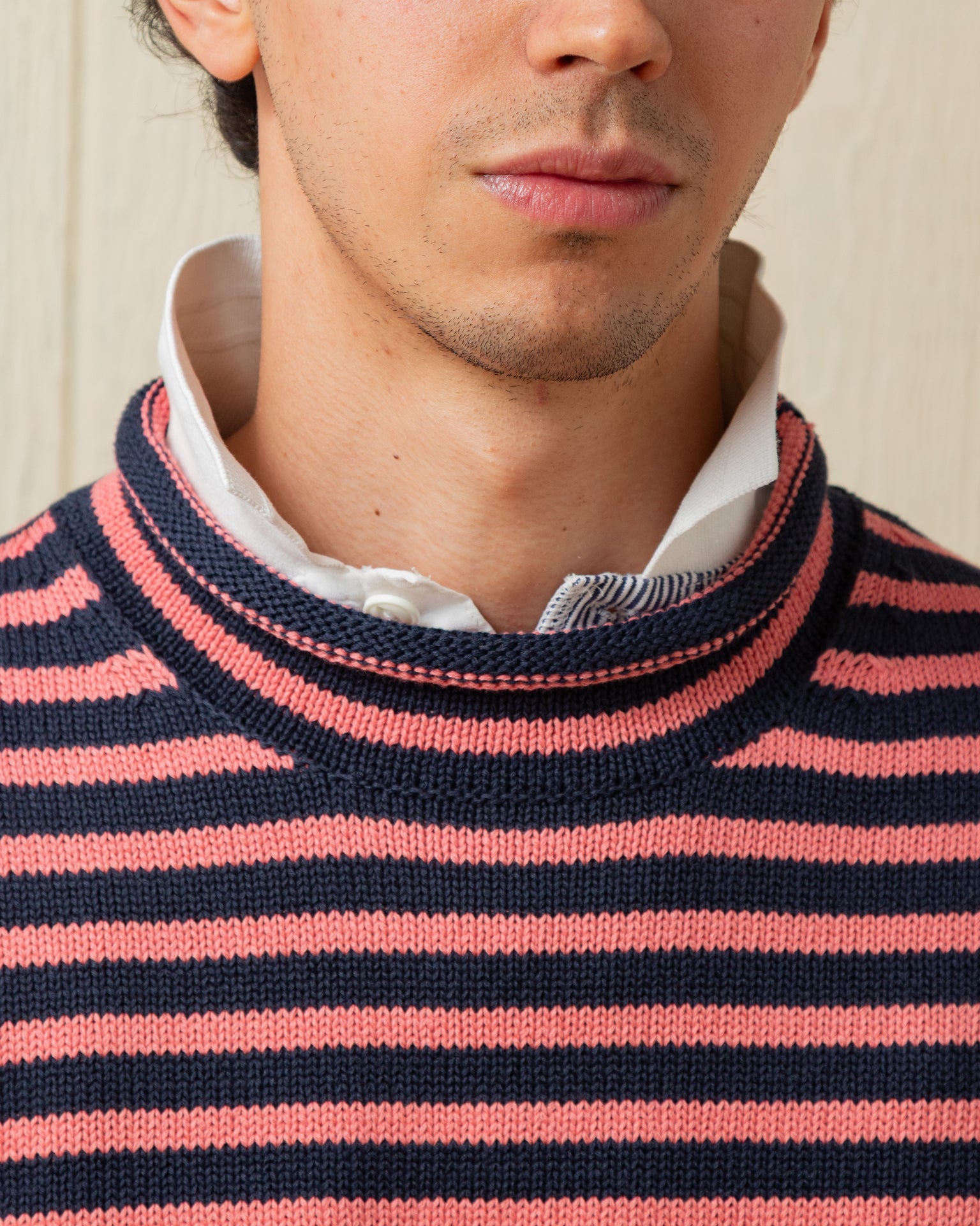 Premium Cotton Linen Fisherman's Sweater - Navy & Nautical Red Striped Pullover | Cozy Casual Wear for Men & Women | Perfect for Fall, Winter & Coastal Outings