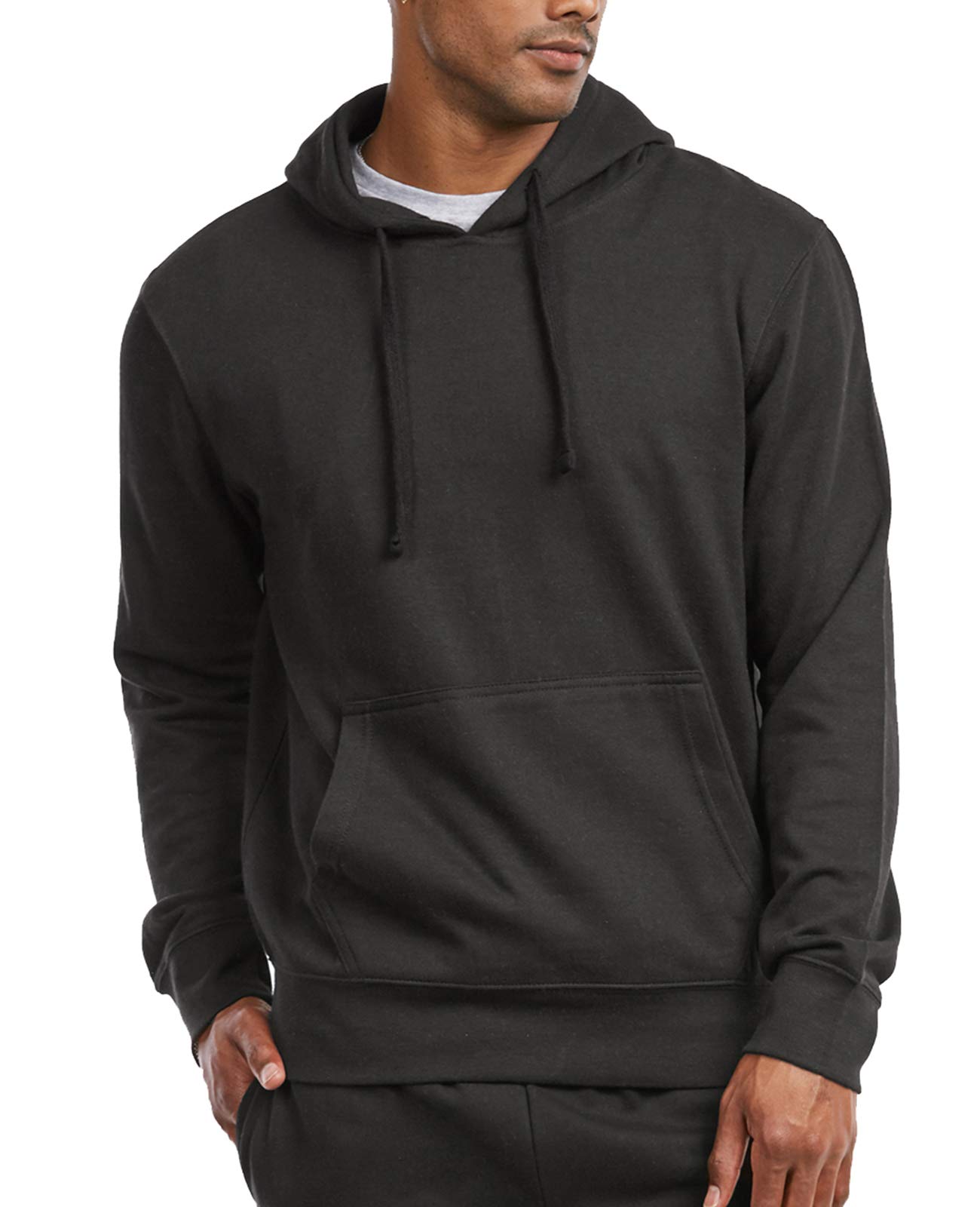 ET TU Men's Cotton Blend Lightweight Fleece Pullover Hoodie - Soft Casual Sweatshirt for Everyday Wear, Outdoor Activities & Lounge Comfort