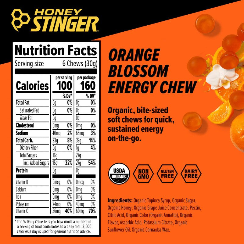 Honey Stinger Energy Chews - Natural Sports Nutrition for Runners, Cyclists & Athletes - Boost Endurance & Recovery During Workouts & Outdoor Activities