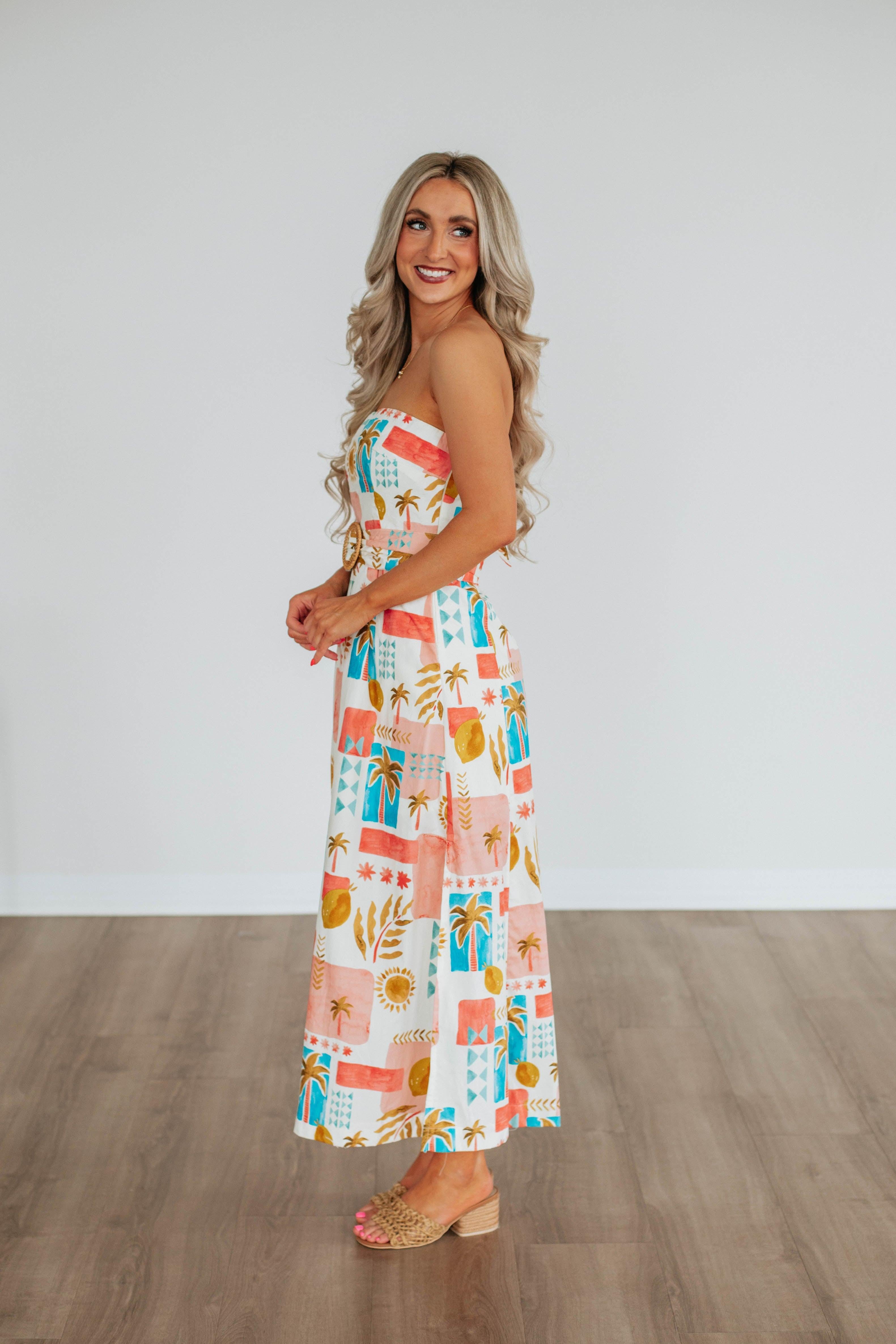 European Summer Dress - Flowy Boho Maxi Dress for Women - Beach Vacation, Garden Party & Casual Outings