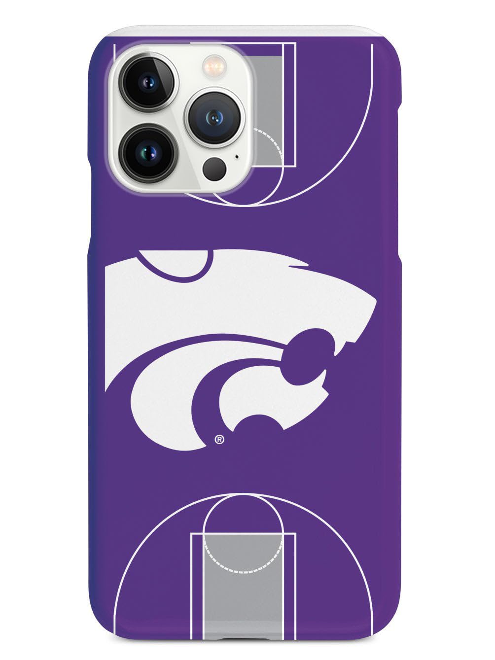 3D Textured iPhone 15 Pro Max Case with Rubber Bumper - Kansas State Wildcats Basketball Design - Protective Cover for Apple iPhone 15 Pro Max - Perfect for Sports Fans and Daily Use
