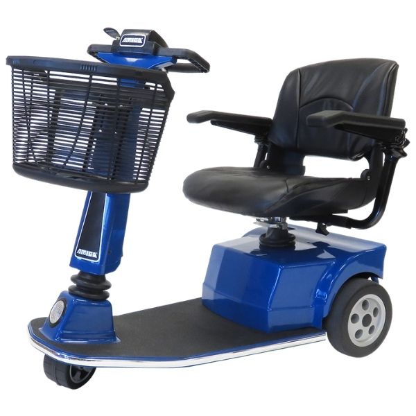 Amigo RT Express 3 Wheel Mobility Scooter - Lightweight Electric Scooter for Adults & Seniors - Indoor & Outdoor Use for Shopping, Travel, and Park Visits