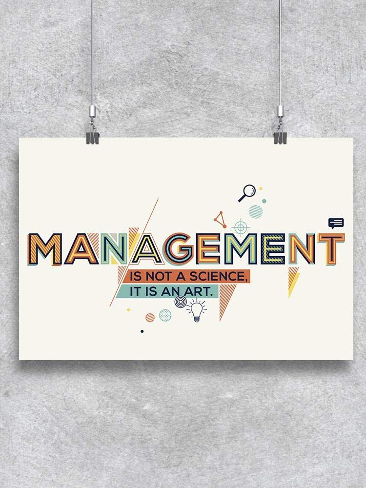 Smartprints Management Is An Art Poster - Motivational Office Wall Decor for Home & Workplace Inspiration
