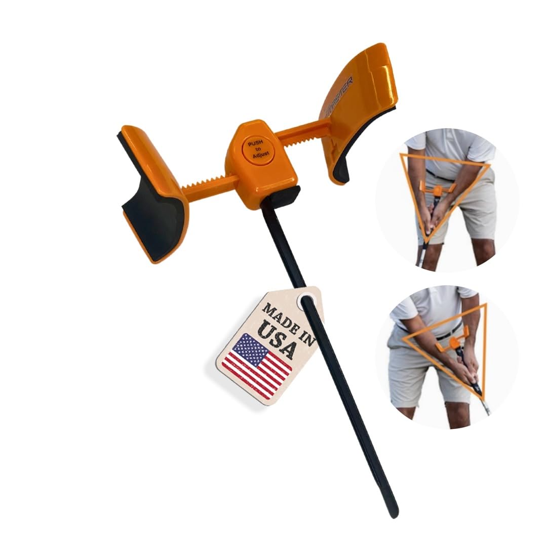 The Putt Master Golf Putting Aid Trainer – Patented Short Game Swing Training for Precision & Accuracy | Made in USA by Orange Whip Golf | Improve Putting Skills for Indoor & Outdoor Practice
