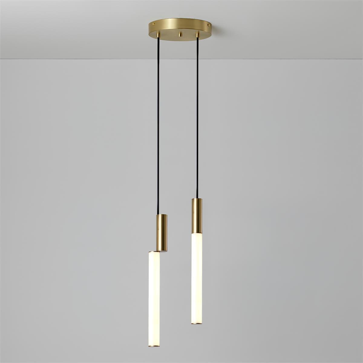 Eclat Cylindra Modern Pendant Lamp - Sleek Hanging Light Fixture for Kitchen Island, Dining Room, and Living Room Decor