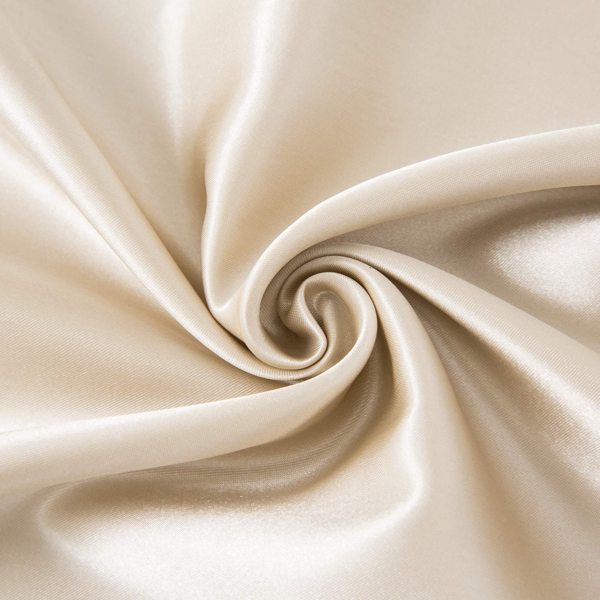 ENETIX Silk Satin Pillowcase for Hair and Skin Care - 2 Pack with Hidden Zipper, Hypoallergenic & Acne-Free Standard Size (50×70cm) Champagne - Perfect for Beauty Sleep, Travel & Sensitive Skin