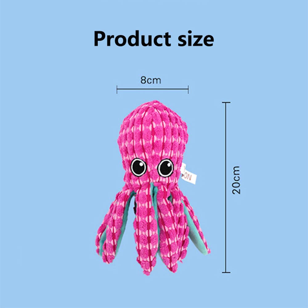 Durable Octopus Plush Dog Toy - Interactive Chew Toy with Squeaker for Small, Medium & Large Dogs - Perfect for Playtime, Training & Bonding with Your Pet