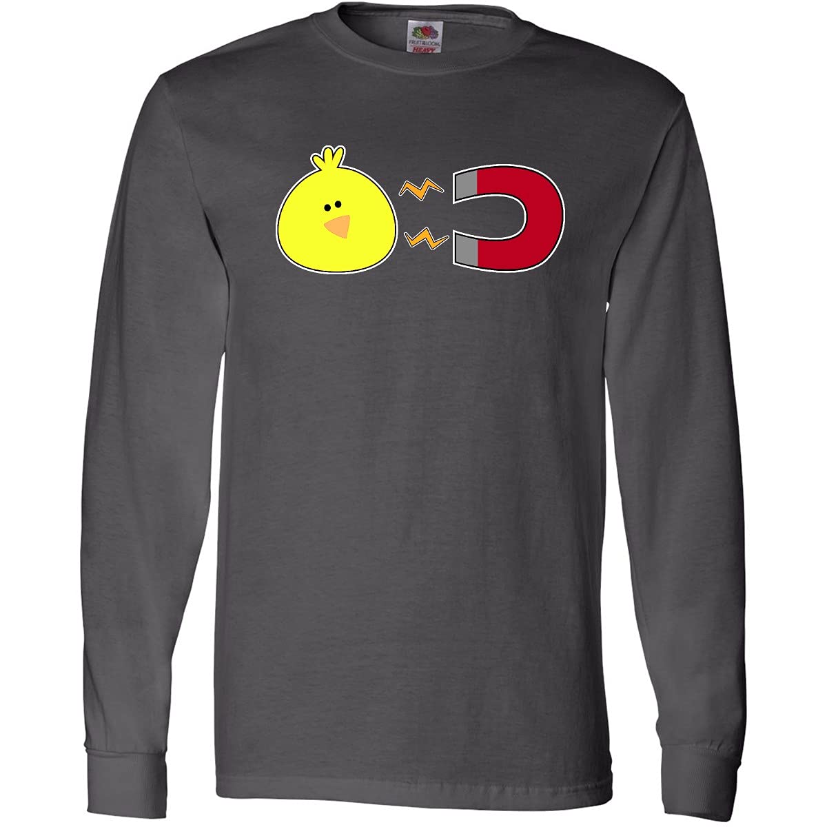 Inktastic Chick Magnet Long Sleeve T-Shirt for Women - Funny Graphic Tee, Comfortable Cotton Shirt for Casual Wear, Date Nights & Girls' Day Out