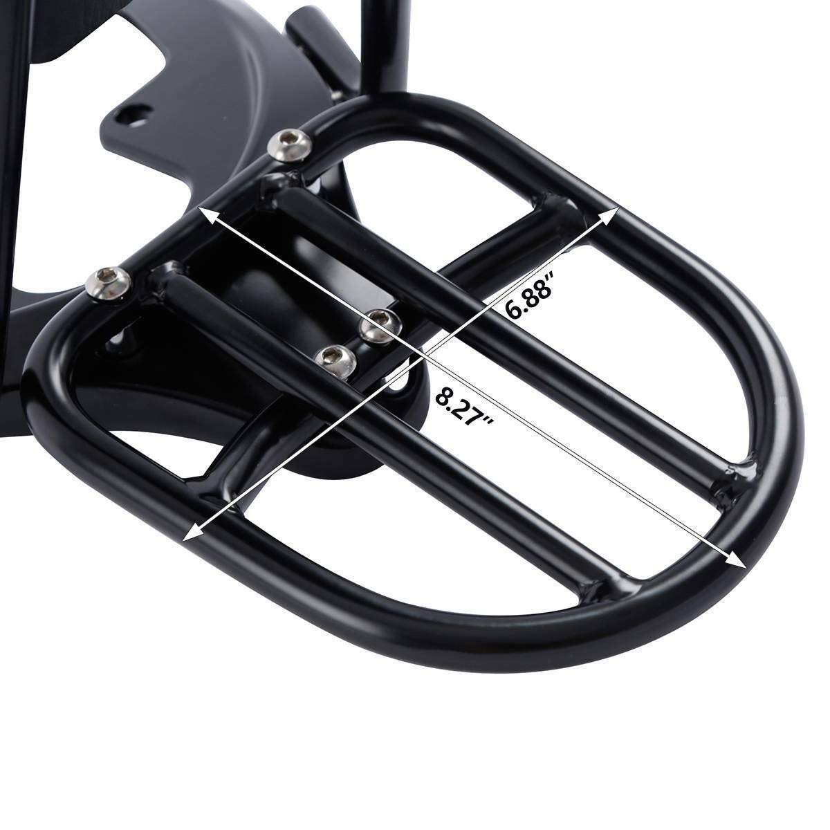 Harley VRSCAW VRSCDX VRSCX 2007-2011 Sissy Bar Backrest with Luggage Rack & Baseplate - Heavy Duty Motorcycle Passenger Seat Support for Long Rides & Touring