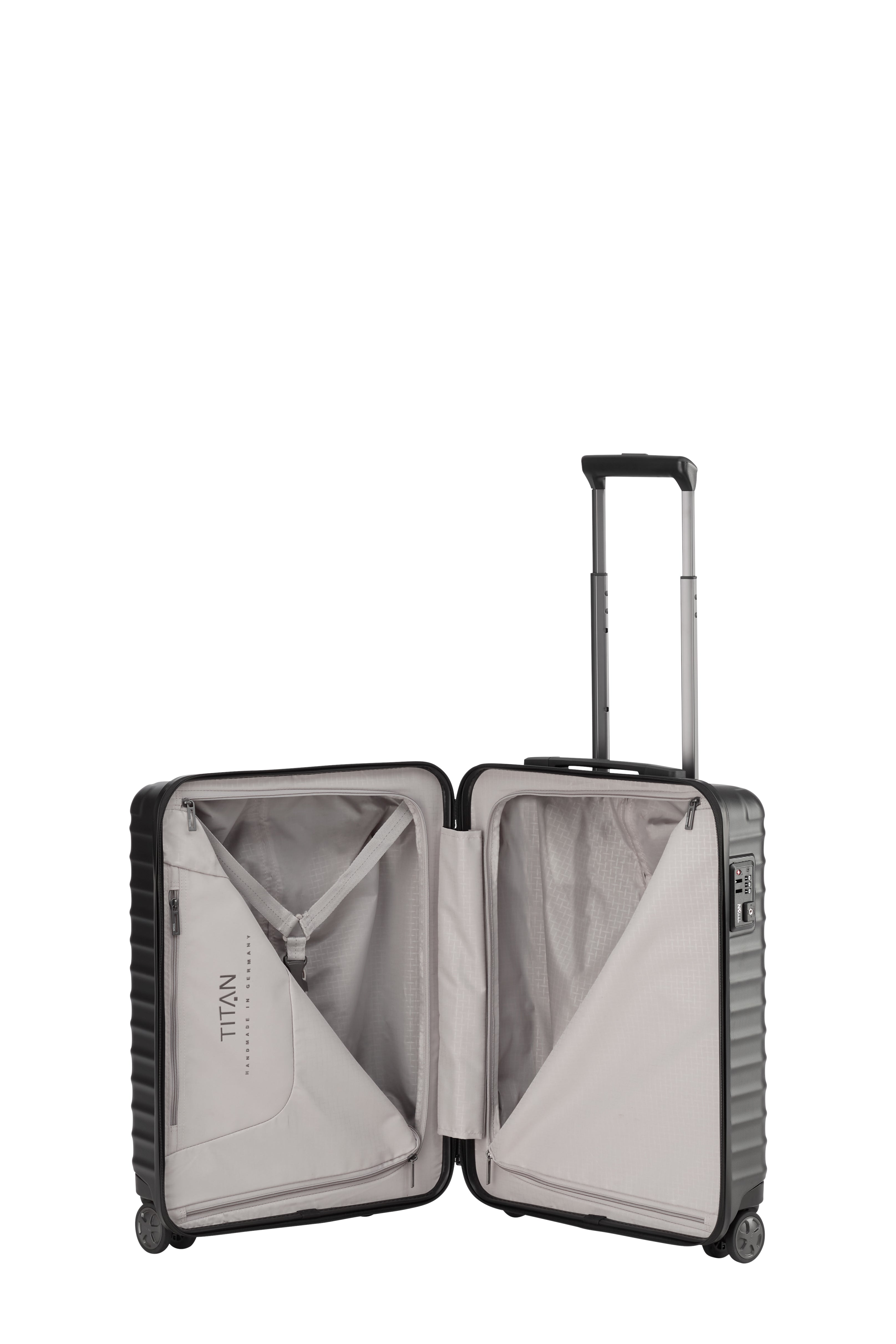 Titan LITRON Trolley S Carry On Luggage - Lightweight Expandable Suitcase with 360° Spinner Wheels for Business Travel & Weekend Getaways | Perfect Airplane Cabin Bag & Carry-On Luggage for Men & Women