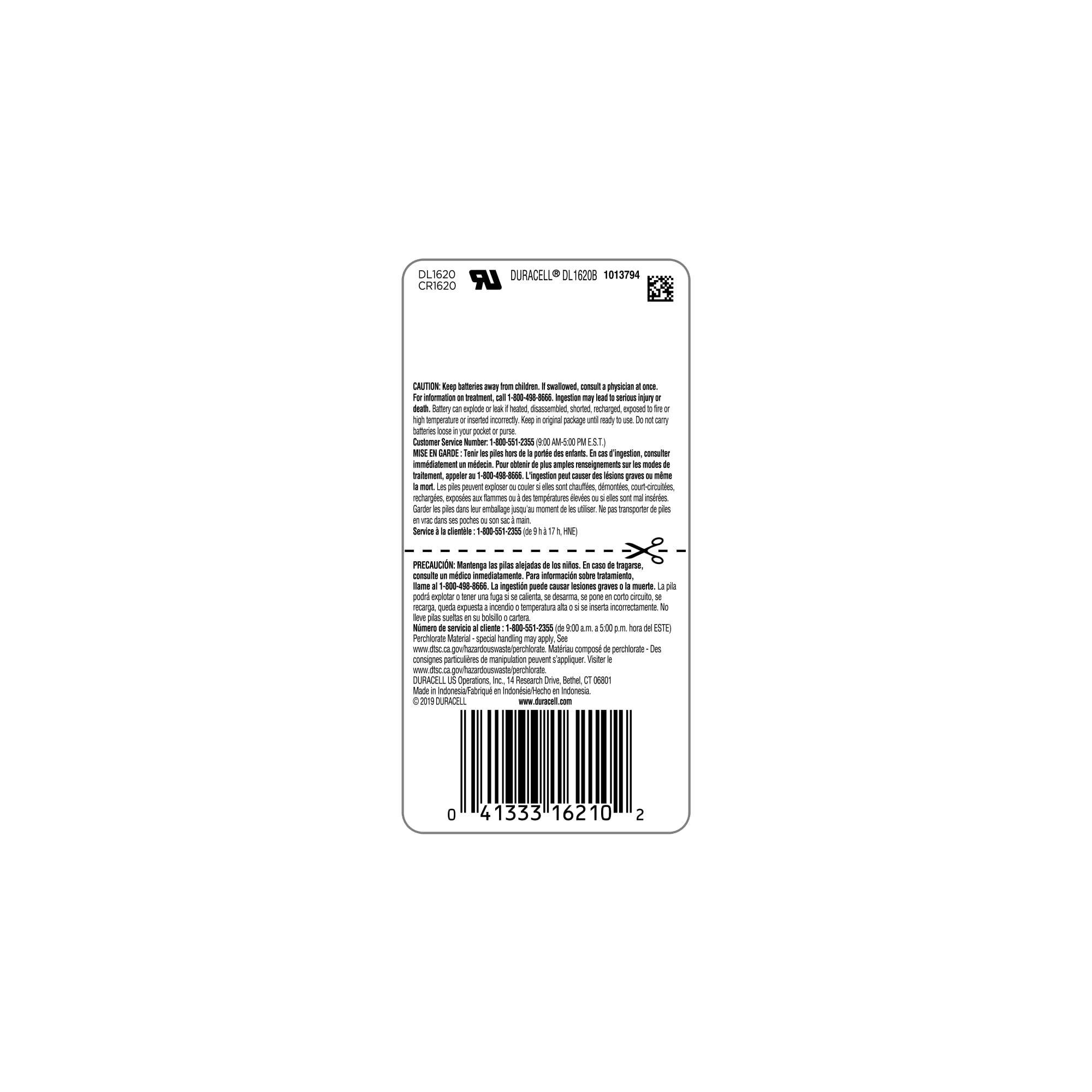 Duracell 1620 3V Lithium Coin Battery (1 Pack) - Long-Lasting Power for Medical Devices, Fitness Trackers, Watches & More - Perfect for Glucose Meters, Digital Thermometers & Key Fobs