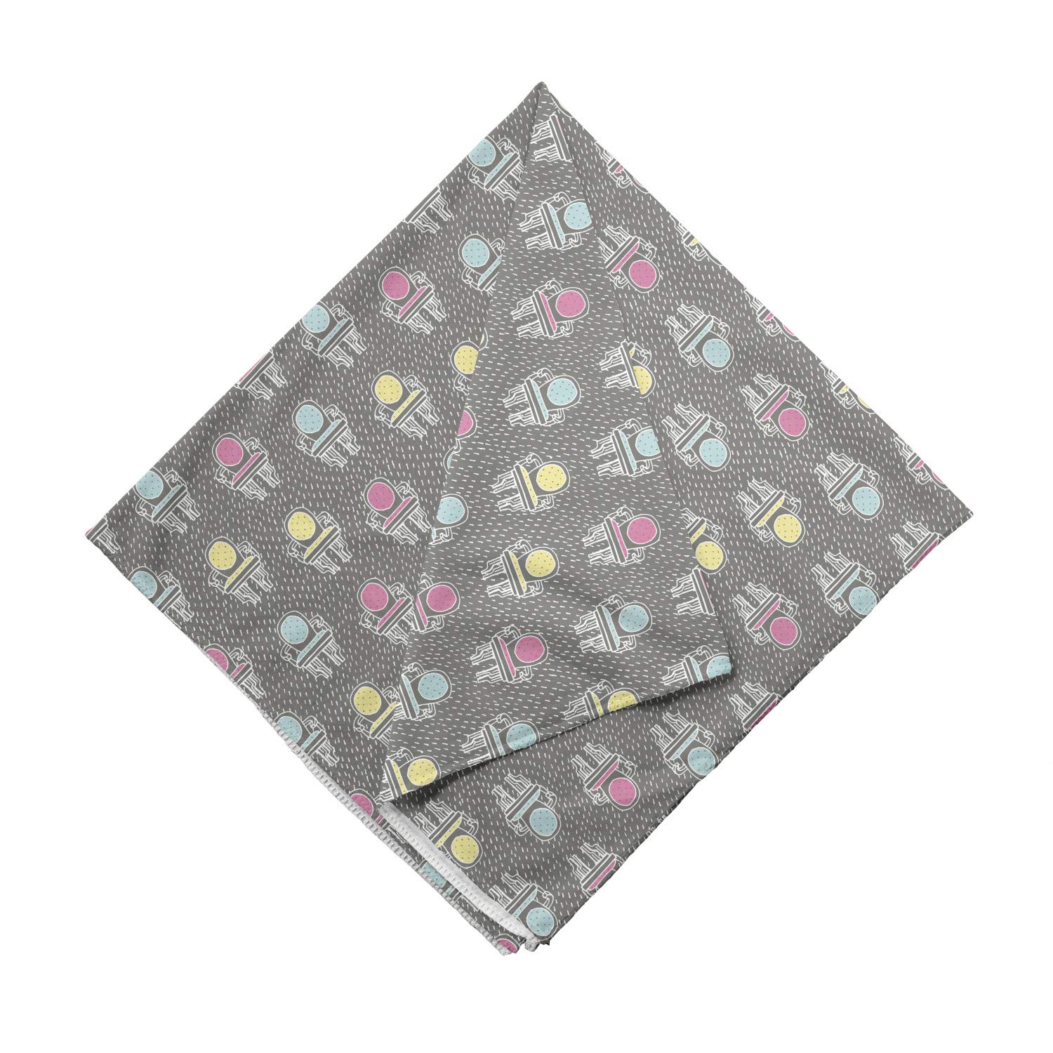 Ambesonne Colorful Bandana - Unisex Head & Neck Scarf with Chairs & Stripes Art Design - Perfect for Outdoor Activities, Music Festivals & Fashion Accessories