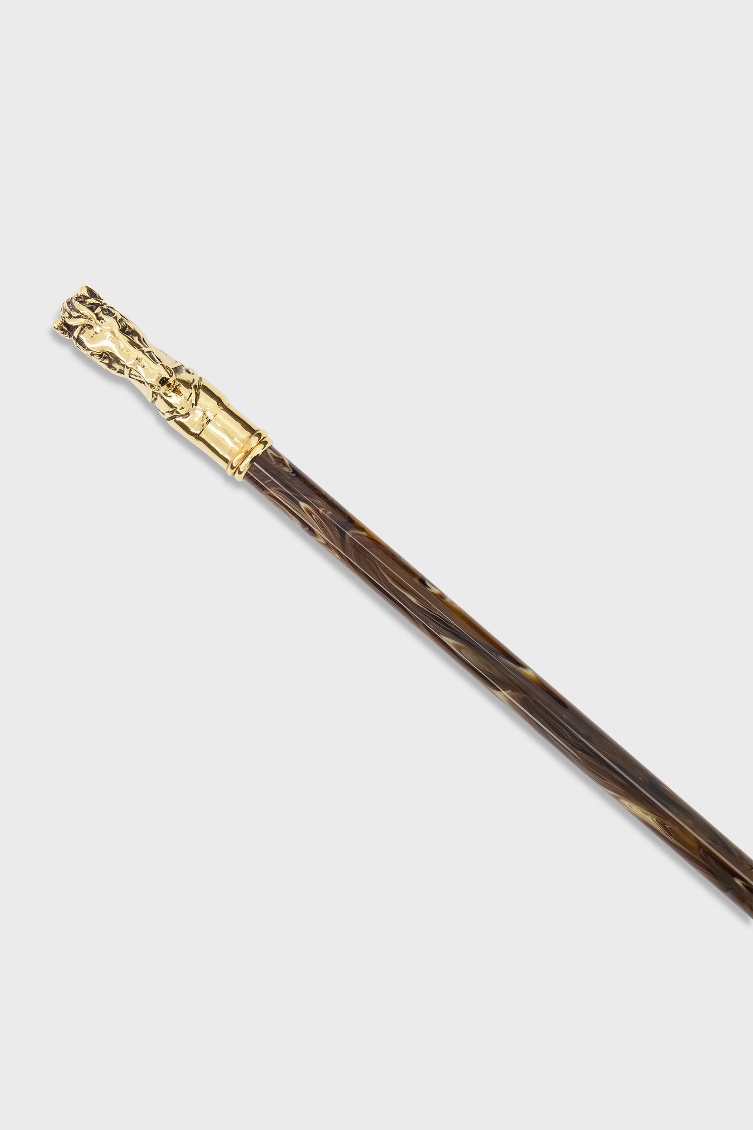 Pasotti Luxury Brown & Gold Horse Shoehorn - Elegant Shoe Horn for Men & Women - Perfect for Dress Shoes, Boots, and Formal Occasions