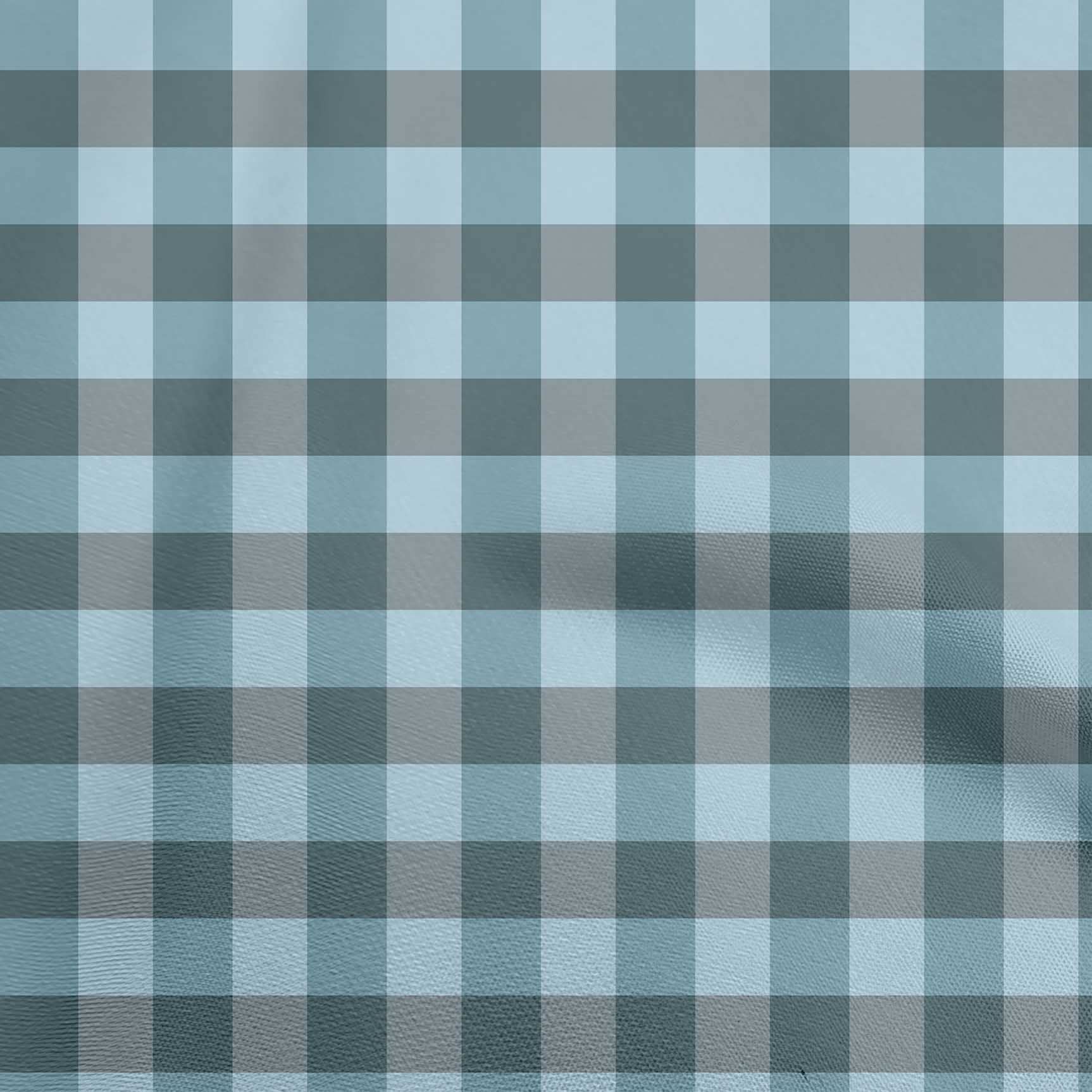 oneOone Polyester Spandex Fabric - Grayish Blue Check Print - 56 Inch Wide by The Yard - DIY Clothing, Sewing Supplies - Perfect for Dresses, Skirts & Home Decor Projects