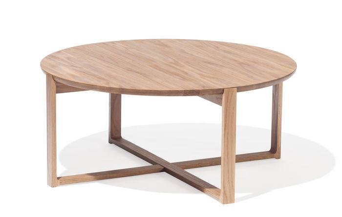 Delta Modern Coffee Table by Ton - Mid-Century Design for Living Room, Lounge & Office - Sturdy Wooden Side Table with Sleek Metal Legs