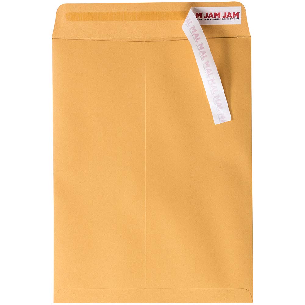 JAM PAPER 9 x 12 Open End Catalog Premium Envelopes with Peel & Seal Closure - Brown Kraft Manila - Bulk 250/Box - Perfect for Business Mailings, Office Documents & Direct Marketing Campaigns